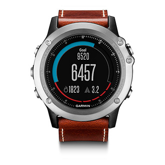 Умные часы Garmin fenix 3 Sapphire HRM c кожаным ремешком