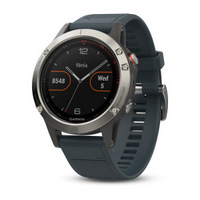 Garmin fenix 5 (47mm) (серебристые с синим ремешком)