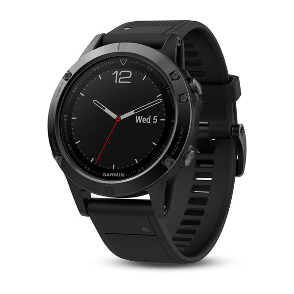 Умные часы Garmin fenix 5 Sapphire (47mm) (черные с черным ремешком)