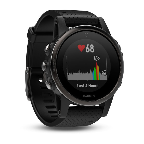 Умные часы Garmin fenix 5s Sapphire (42mm) (черные с черным ремешком)