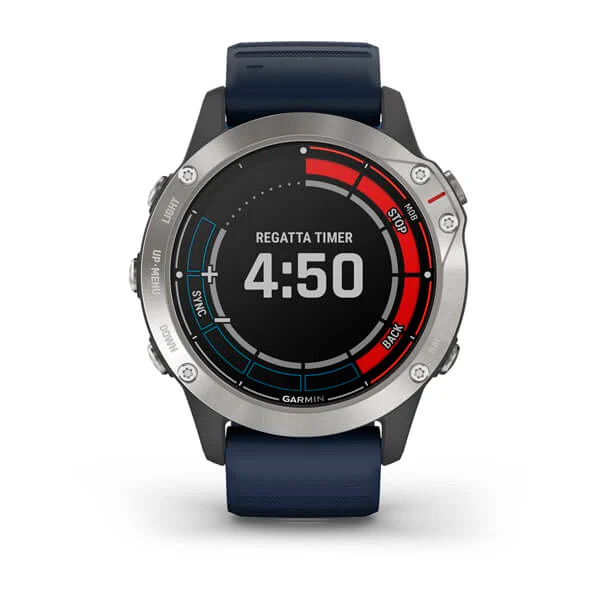 Garmin Quatix 6 серый с синим ремешком (47mm) - картинка 3