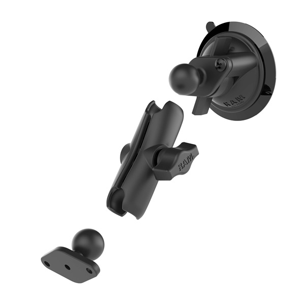 RAM Mounts RAM-B-166U Держатель на стекло со ст.муфтой под шары B1 и ромб.базой (алюминий) - картинка 2