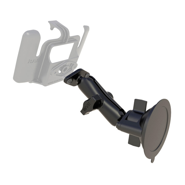 RAM Mounts RAM-B-166U Держатель на стекло со ст.муфтой под шары B1 и ромб.базой (алюминий) - картинка 3