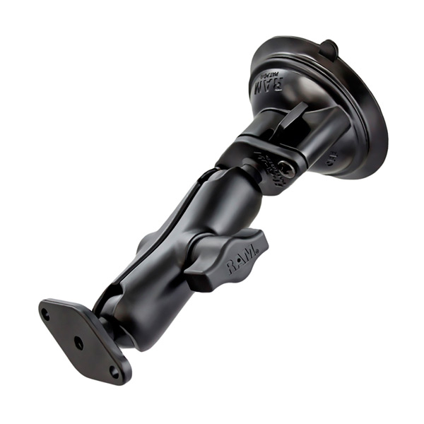 Крепление RAM Mounts RAM-B-166U Держатель на стекло со ст.муфтой под шары B1 и ромб.базой (алюминий)