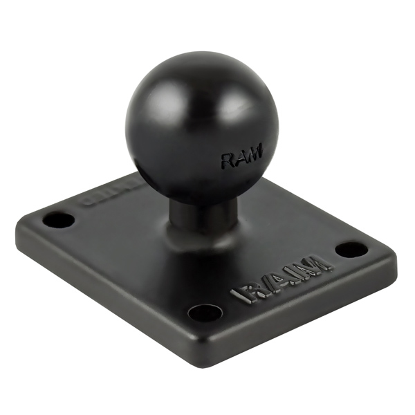 Держатель RAM Mounts RAM-B-347U База квадратная (AMPS) 2.00д x 1.70д с шаром B1 (алюминий)