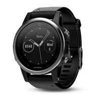 Garmin fenix 5s (42mm) (серебристые с черным ремешком)